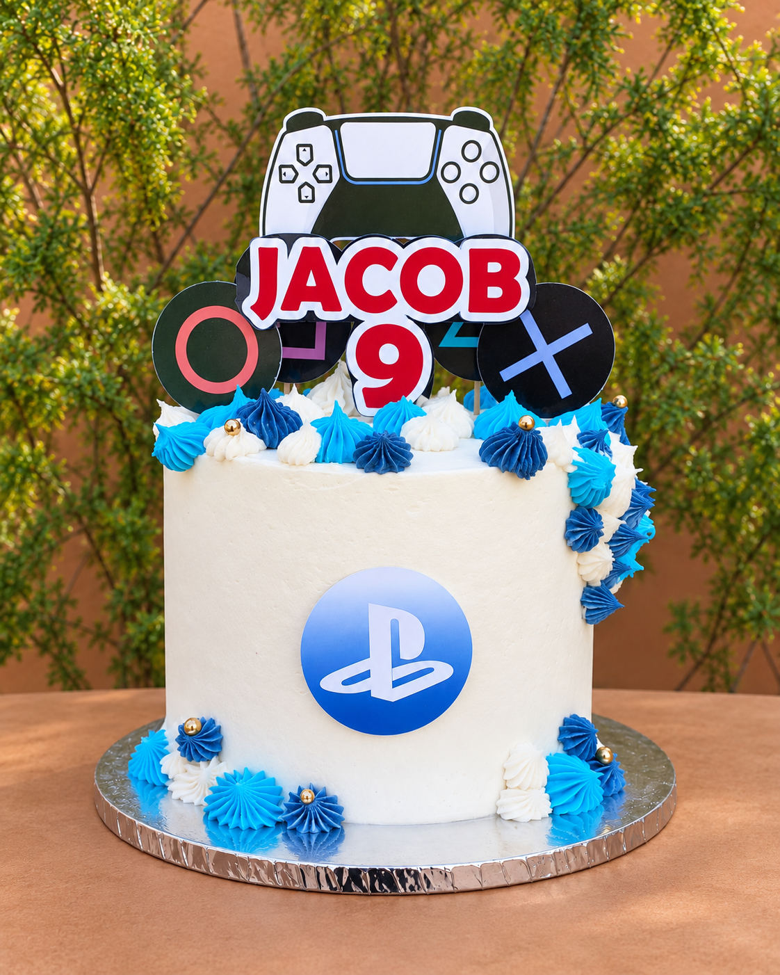 Bespoke PlayStation-themed birthday cake by Cupcake Tizzle